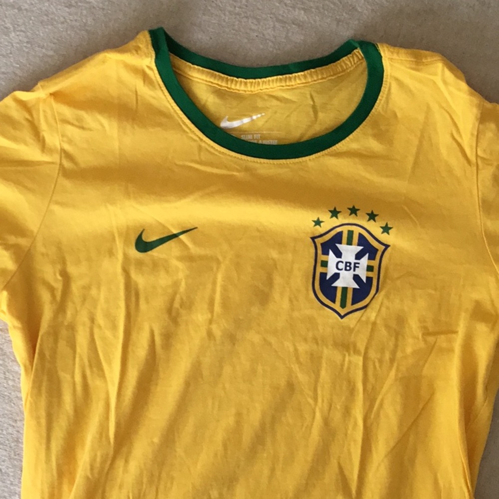 BRAZIL Brasil 2014 Home Football Soccer Tee